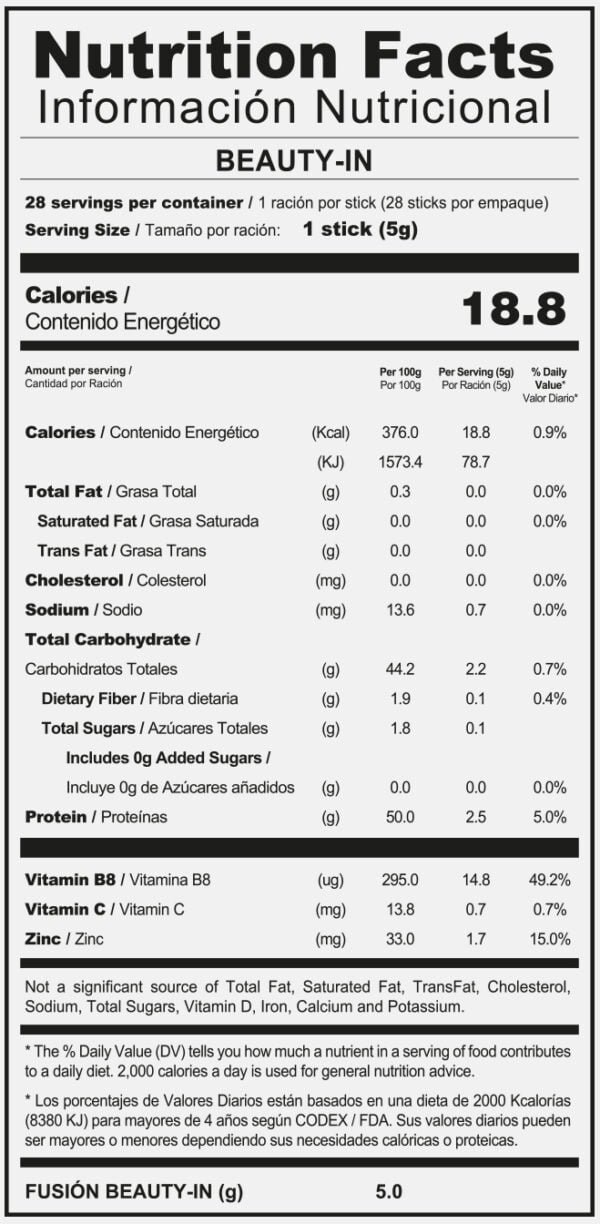 TABLA NUTRICIONAL FUXION BEAUTY-IN