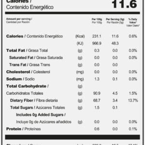 TABLA NUTRICIONAL NOCARB-T