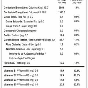 TABLA NUTRICIONAL THERMO T3